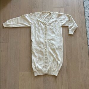 XS/S VGUC Misha and puff cream long cotton cardigan